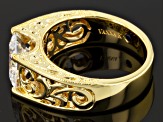 Cubic Zirconia 18k Yellow Gold Over Sterling Silver Ring 2.79ctw