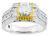 White Cubic Zirconia Platineve And 18k Yg Over Sterling Silver Ring 3.56ctw