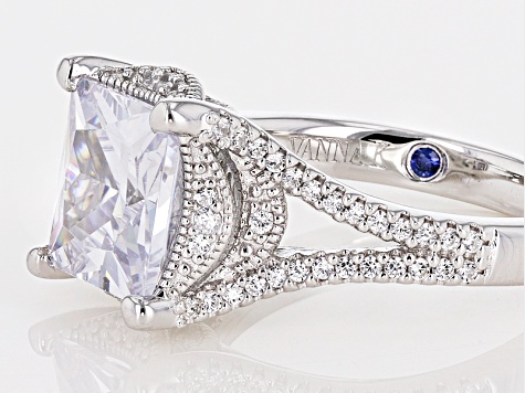 White Cubic Zirconia Platineve Ring 6.32ctw