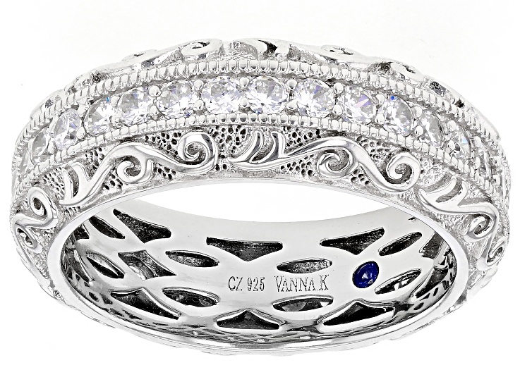 プラチナリンク White Cubic Zirconia Platineve Eternity Band 1.73ctw