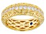 White Cubic Zirconia 18k Yellow Gold Over Sterling Silver Eternity Band 1.73ctw