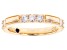 White Cubic Zirconia 18K Yellow Gold Over Sterling Silver Band Ring 0.97ctw