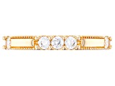 White Cubic Zirconia 18K Yellow Gold Over Sterling Silver Band Ring 0.97ctw