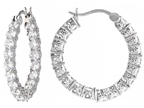 White Cubic Zirconia Platineve Earrings set of 2 9.99ctw