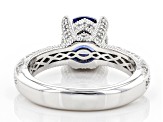 Blue And White Cubic Zirconia Platineve™ Ring 2.98ctw