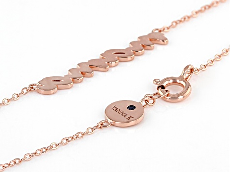 18k Rose Gold Over Sterling Silver "Mama" Necklace