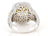 Canary And White Cubic Zirconia Platineve Ring 15.36ctw