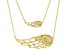 White Cubic Zirconia 18k Yellow Gold Over Silver Necklace With Matching Children's Necklace 0.45ctw