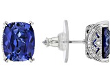 Lab Created Sapphire And White Cubic Zirconia Platineve®  Earrings 5.75ctw