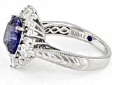 Blue and White Cubic Zirconia Platineve™ Ring