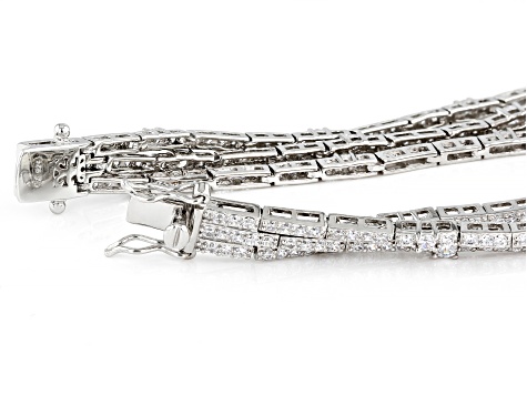 White Cubic Zirconia Platineve Bracelet (5.15ctw DEW)