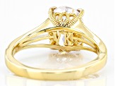 3.80ctw White Cubic Zirconia 18K Yellow Gold Over Sterling Silver Ring