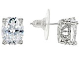 White Cubic Zirconia Platineve Earrings 7.60ctw