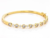White Cubic Zirconia 18K Yellow Gold Over Sterling Silver Bracelet 5.05ctw