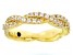 White Cubic Zirconia 18k Yellow Gold Over Sterling Silver Ring 1.27ctw