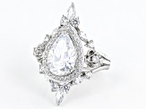 White Cubic Zirconia Platineve Ring 6.77ctw