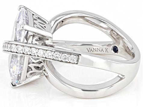 White Cubic Zirconia Platineve 11th Anniversary Ring 11.40