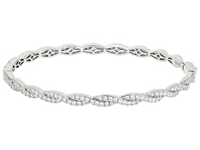 White Cubic Zirconia Platineve Bangle Bracelet 4.15ctw
