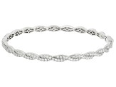 White Cubic Zirconia Platineve Bangle Bracelet 4.15ctw