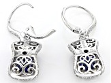 Blue And White Cubic Zirconia Platineve Earrings 10.12ctw