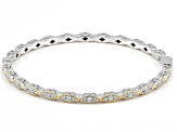 White Cubic Zirconia Platineve And 18k Yellow Gold Over Sterling Silver Bangle 2.52ctw