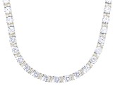 White Cubic Zirconia Platineve® Tennis Necklace 58.40ctw