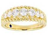 White Cubic Zirconia 18k Yellow Gold Over Sterling Silver Ring 1.46ctw