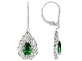 Green And White Cubic Zirconia Platineve® Hawaii Collection Earrings 3.19ctw