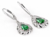 Green And White Cubic Zirconia Platineve® Hawaii Collection Earrings 3.19ctw