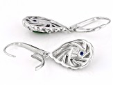 Green And White Cubic Zirconia Platineve® Hawaii Collection Earrings 3.19ctw