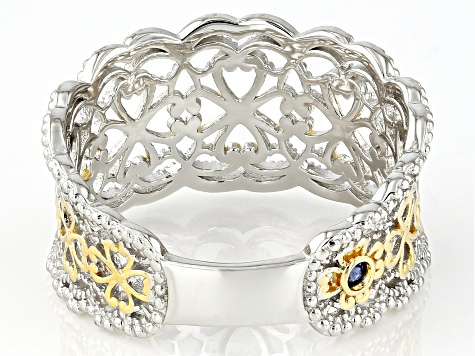 Platineve® And 18k Yellow Gold Over Sterling Silver Ring - VKJ044