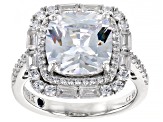 White Cubic Zirconia Platineve® Ring 8.38ctw