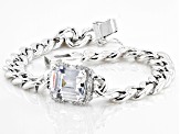 White Cubic Zirconia Platineve® Curb Link Bracelet 10.71ctw