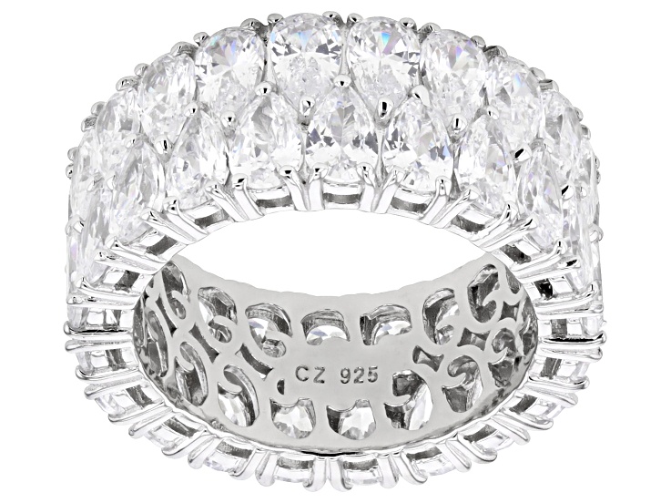 White Cubic Zirconia Platineve® Ring 12.41ctw - VKJ052 | JTV