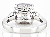 White Cubic Zirconia Platineve® Asscher Cut Ring 9.15ctw