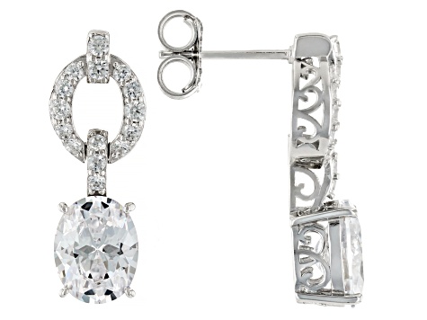 White Cubic Zirconia Platineve® Earrings 6.63ctw