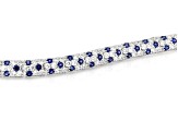 Blue Lab Created Sapphire And White Cubic Zirconia Platineve® Tennis Bracelet 11.08ctw