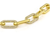 White Cubic Zirconia 18k Yellow Gold Over Sterling Silver Bracelet 11.67ctw