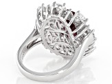 Lab Created Ruby And White Cubic Zirconia Platineve® Ring 11.25ctw
