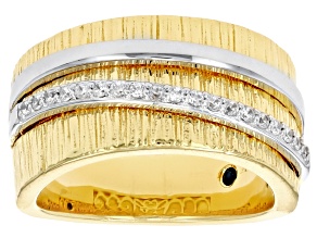 White Cubic Zirconia 18k Yellow Gold Over Sterling Silver Ring 0.28ctw