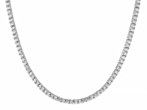 White Cubic Zirconia Platineve Tennis Necklace 18.55ctw