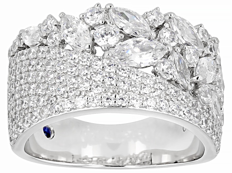 White Cubic Zirconia Platineve Ring 3.84ctw - VKJ134 | JTV
