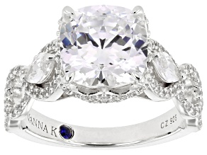 White Cubic Zirconia Platineve® 13th Anniversary Ring 7.25ctw