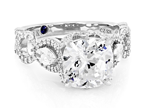 アクセサリー Dry Bones 13th ANNIVERSARY RING K18 White Cubic Zirconia Platineve® 13th Anniversary Ring 7.25ctw