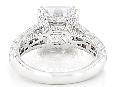 White Cubic Zirconia Platineve® Asscher Cut Ring 9.67ctw