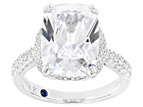 White Cubic Zirconia Platineve® Ring 12.14ctw