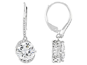 White Cubic Zirconia Platineve® Earrings 6.28ctw