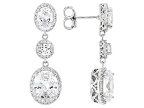 White Cubic Zirconia Platineve® Earrings 11.35ctw
