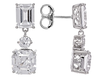 Picture of White Cubic Zirconia Platineve® Earrings 14.31ctw