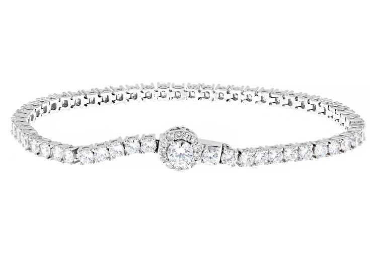 White Cubic Zirconia Platineve® Tennis Bracelet 10.81ctw - VKJ170